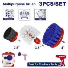 Набір щіток на шуруповерт EMTOP ECB0301, 3 шт.