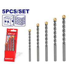 Набір свердел по каменю EMTOP ECDB13051, 5 шт.