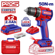 Дриль-шуруповерт акумуляторний EMTOP ECDL205062