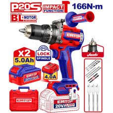 Дриль-шуруповерт акумуляторний EMTOP ECIDL201668