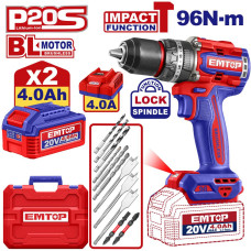 Дриль-шуруповерт акумуляторний EMTOP ECIDL20968