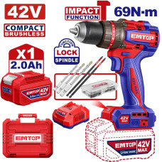 Дриль-шуруповерт акумуляторний EMTOP ECIDL426981