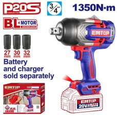 Гайковерт акумуляторний EMTOP ECIWL201351 (без АКБ та ЗП)