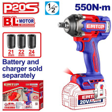 Гайковерт акумуляторний EMTOP ECIWL20551 (без АКБ та ЗП)
