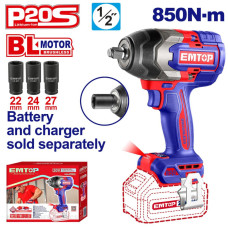 Гайковерт акумуляторний EMTOP ECIWL20851 (без АКБ та ЗП)