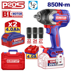 Гайковерт акумуляторний EMTOP ECIWL2085