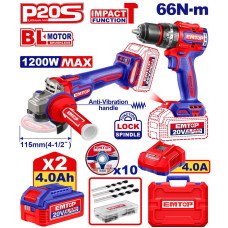 Набір інструментів акумуляторних EMTOP ECKL20256