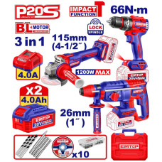 Набір інструментів акумуляторних EMTOP ECKL202598