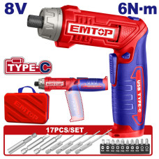 Викрутка акумуляторна EMTOP ECSR0803