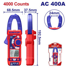 Мультиметр-кліщі цифровий EMTOP EDMR762001