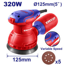 Шліфмашина ексцентрикова EMTOP EFSR23206