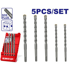 Набір бурів SDS plus EMTOP EHDR12052, 5 шт.