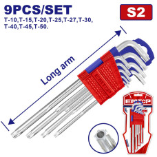 Набір ключів шестигранних Torx EMTOP EHKY3091, 9 шт