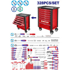 Набір ручних інструментів EMTOP EHTS03281, 328 шт.