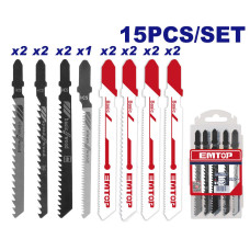 Набір полотен для лобзика EMTOP EJSBT1501, 15 шт.