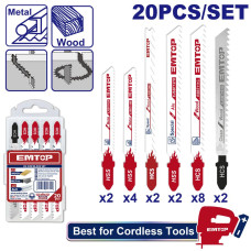 Набір полотен для лобзика EMTOP EJSBT2001 20 шт.