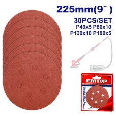 Набір шліфувальних дисків EMTOP EKRS225030, 30 шт.