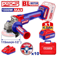 Болгарка (кутова шліфмашина) акумуляторна EMTOP ELAG271531