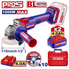 Болгарка (кутова шліфмашина) акумуляторна EMTOP ELAG271532