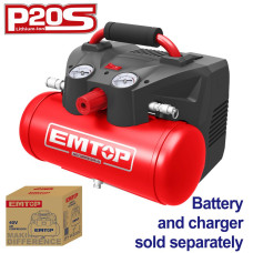 Повітряний компресор бездротовий EMTOP ELAR2001