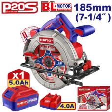 Пила дискова акумуляторна EMTOP ELCS18513