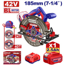Пила дискова акумуляторна EMTOP ELCS4218511