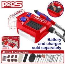 Шліфмашина пряма акумуляторна EMTOP ELMG2001 (без АКБ та ЗП)