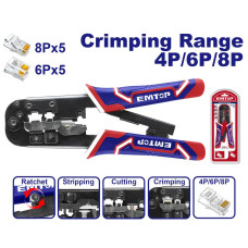 Інструмент для обтиску мережевих кабелів EMTOP EMPCR46801