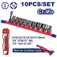 Набір ударних головок EMTOP EMSSD38104 3/8