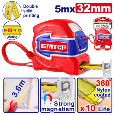 Рулетка EMTOP EMTP80532M 5 м