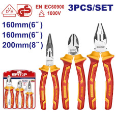 Набір шарнірно-губцевого ізольованого інструменту EMTOP EPLS0331, 3 шт.