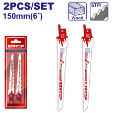 Набір полотен для шабельної пили EMTOP ERSB611D, 2 шт.