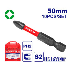 Набір біт EMTOP ESBTMPH223, 10 шт