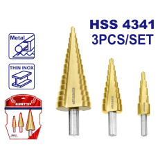 Набір ступінчастих свердел EMTOP ESDL80401, 3 шт.