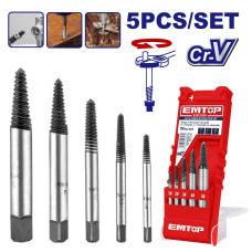 Набір екстракторів для гвинтів EMTOP ESES1008, 5 шт.