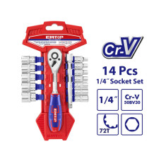 Набір торцевих головок EMTOP ESKT14141 1/4