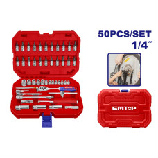 Набір інструментів 1/4″ EMTOP ESKT14501, 50 шт.