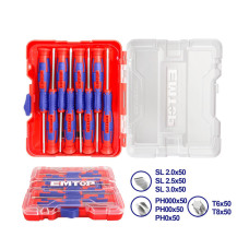 Набір прецизійних викруток EMTOP ESSTP0802, 8 шт.