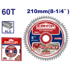 Пильний диск TCT по алюмінію EMTOP ETCT2210601