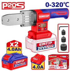 Паяльник для пластикових труб акумуляторний EMTOP ETWTL20182