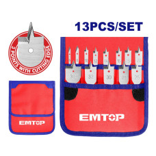 Набір свердел EMTOP EWFD41301, 13 шт.