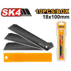 Леза для ножів сегментні SK4 18 мм 10 од. INGCO INDUSTRIAL