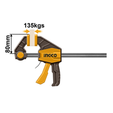 Струбцина швидкозатискна 80×450 мм INGCO INDUSTRIAL