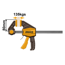 Струбцина швидкозатискна 80×600 мм INGCO INDUSTRIAL