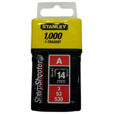 Скобы тип А высотой 14 мм, для степлера ручного Light Duty, в упаковке 1000 шт STANLEY 1-TRA209T
